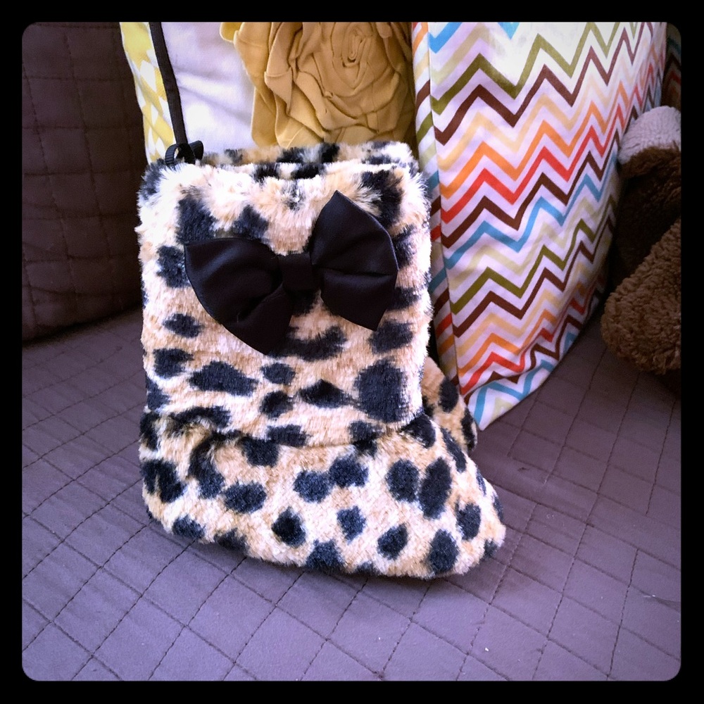 Leopard Baby Booties